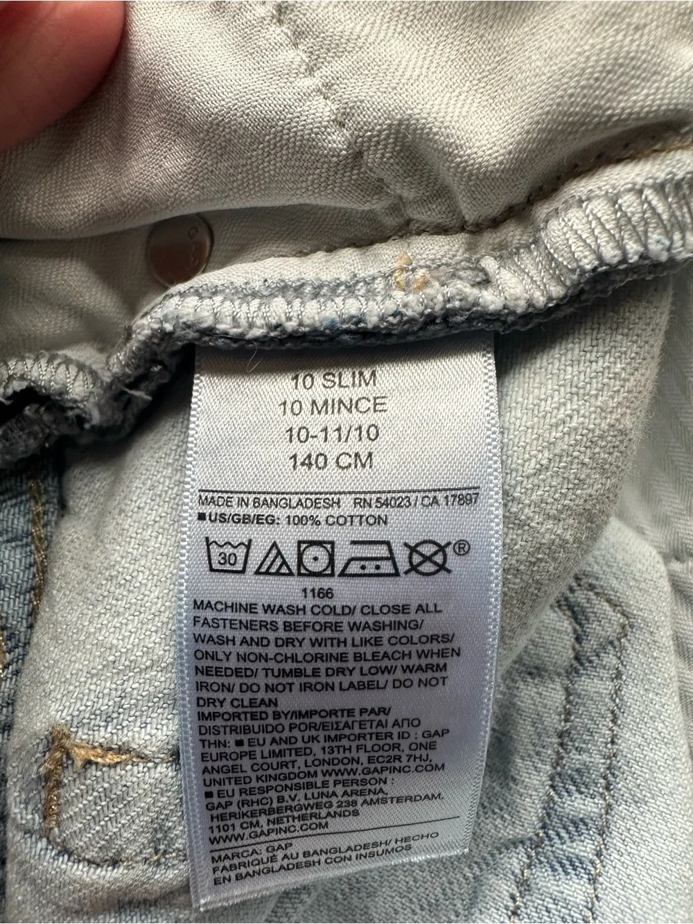 GAP/Girls High Stride Wide Leg Ankle Jeans- 10 Slim